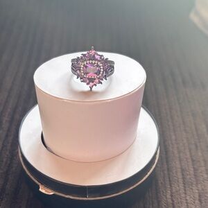 Sirens Amethyst on Hematite Ring